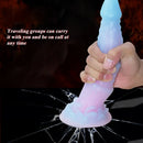8.26in Silicone Soft Luminous Fantasy Dildo Woman Man Anal Sex Toy