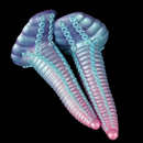 8.26in Silicone Thick Tentacle Dildo Monster Big Thread Soft Anal Plug