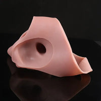 8.26in Silicone Wearable Strap-On Dildo Hollow Curved Penis Sleeve
