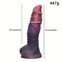 8.26in Silicone Weird Soft Realistic Penis Monster Cock Big Dildo