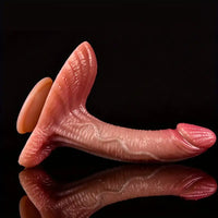 8.26in Soft Real Big Looking Silicone Women Dildo For Hand-Free Sex Play