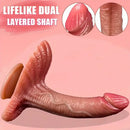 8.26in Soft Real Big Looking Silicone Women Dildo For Hand-Free Sex Play