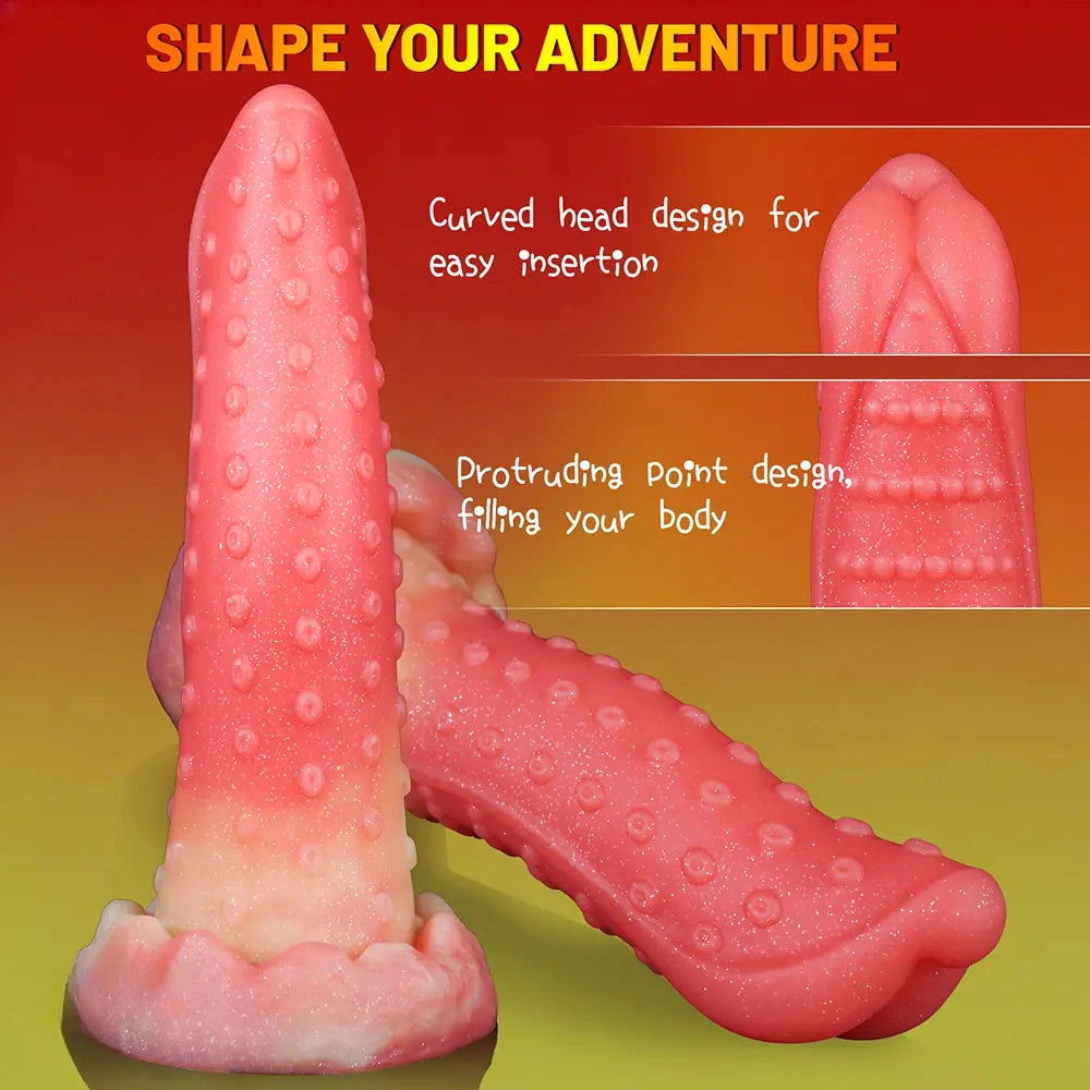 8.26in Soft Realistic Odd Shaped Silicone Penis Octopus Dildo For Love