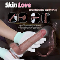 8.26in Strap on Ejaculating Dildo With Sliding Skin Sexual Wellness Product