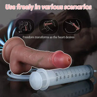 8.26in Strap on Ejaculating Dildo With Sliding Skin Sexual Wellness Product