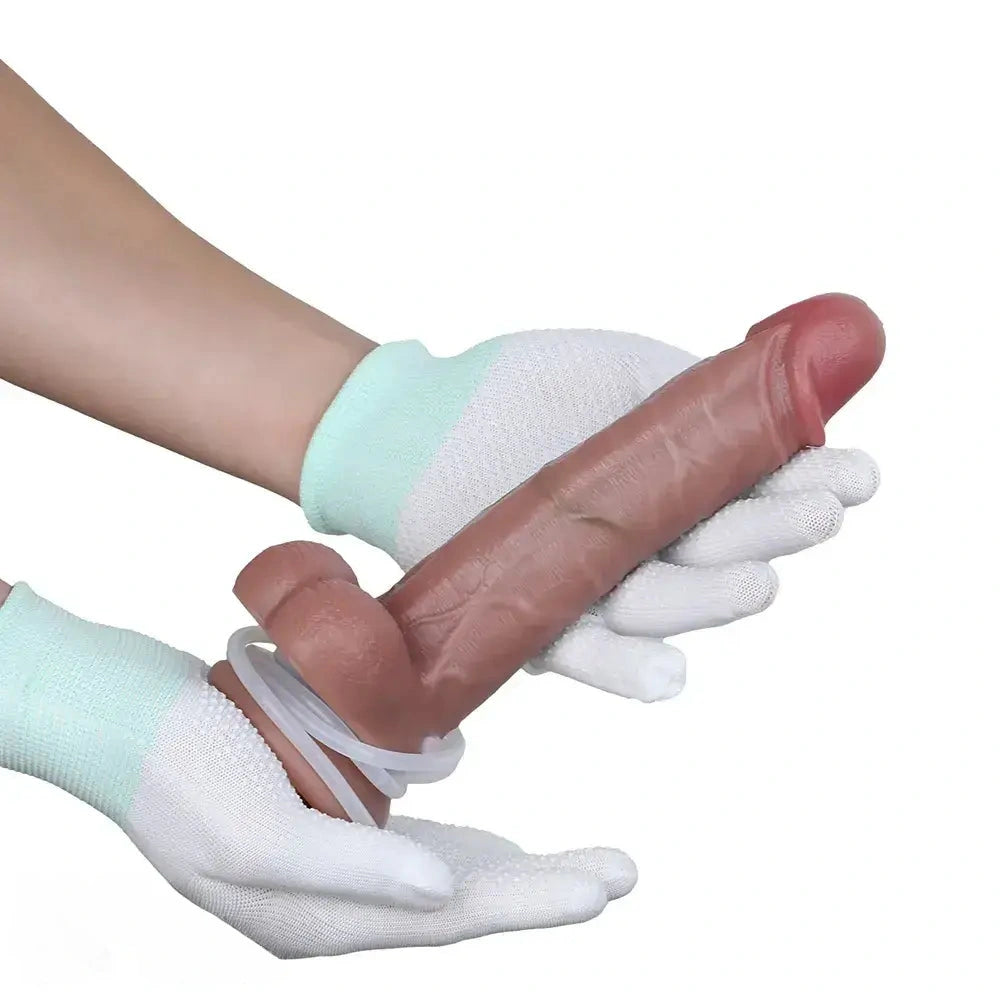 8.26in Strap on Ejaculating Dildo With Sliding Skin Sexual Wellness Product