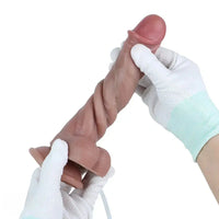 8.26in Strap on Ejaculating Dildo With Sliding Skin Sexual Wellness Product