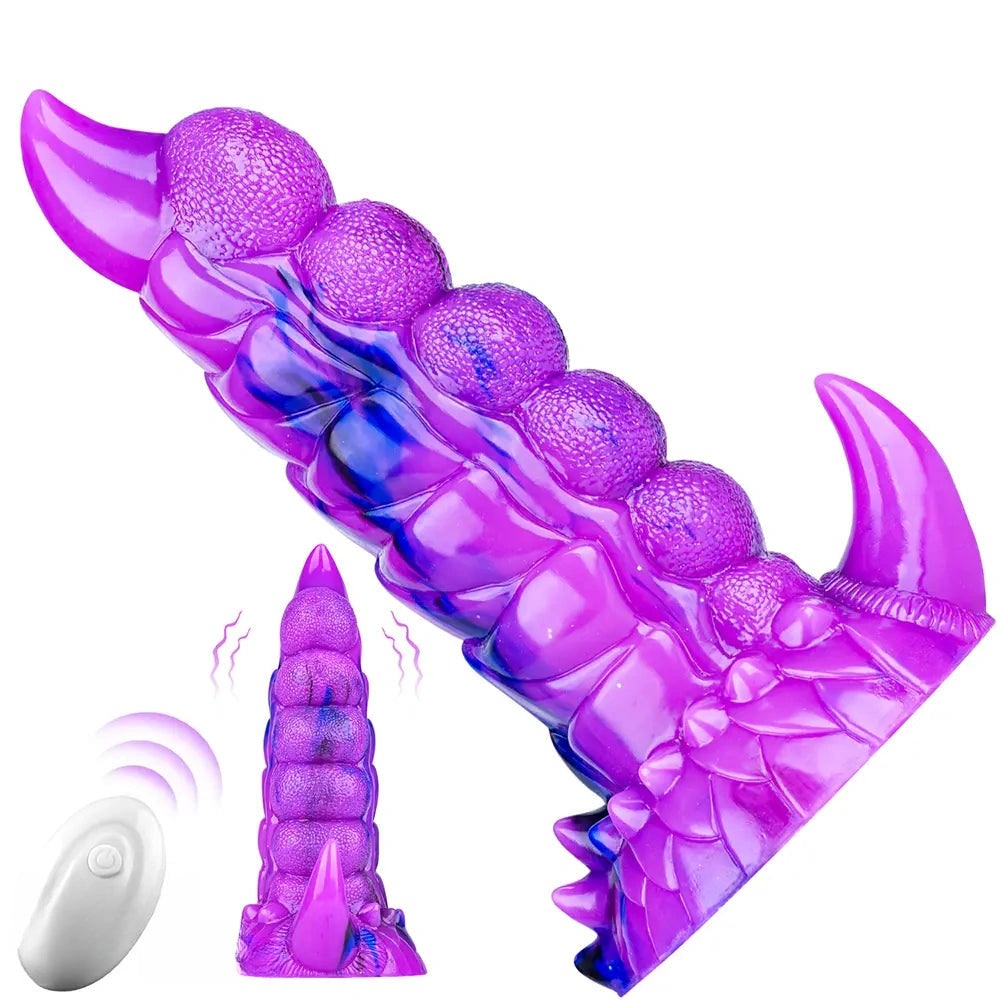 8.26in Tentacle Vibrating Remote Control Dildo Erotic Stimulation Device