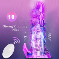 8.26in Tentacle Vibrating Remote Control Dildo Erotic Stimulation Device