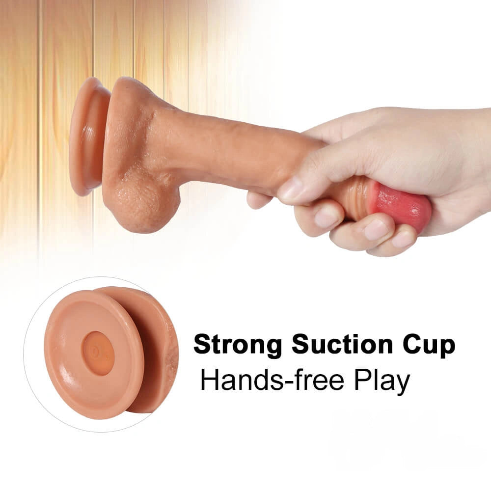 8.26in TPE 20 Vibrating Modes Real Lifelike Dildo With Sucker