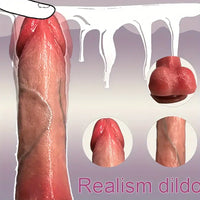 8.26in Vibrating Heating Thrusting Telescopic Lifelike Big Real Dildo