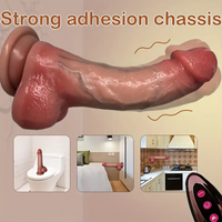 8.26in Vibrating Heating Thrusting Telescopic Lifelike Big Real Dildo