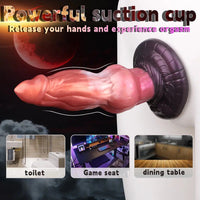 8.26in Wolf Animal Double Layer Silicone Soft Dildo Men Ass Sex Toy