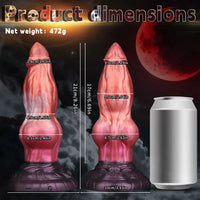 8.26in Wolf Animal Double Layer Silicone Soft Dildo Men Ass Sex Toy