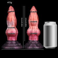 8.26in Wolf Animal Double Layer Silicone Soft Dildo Men Ass Sex Toy