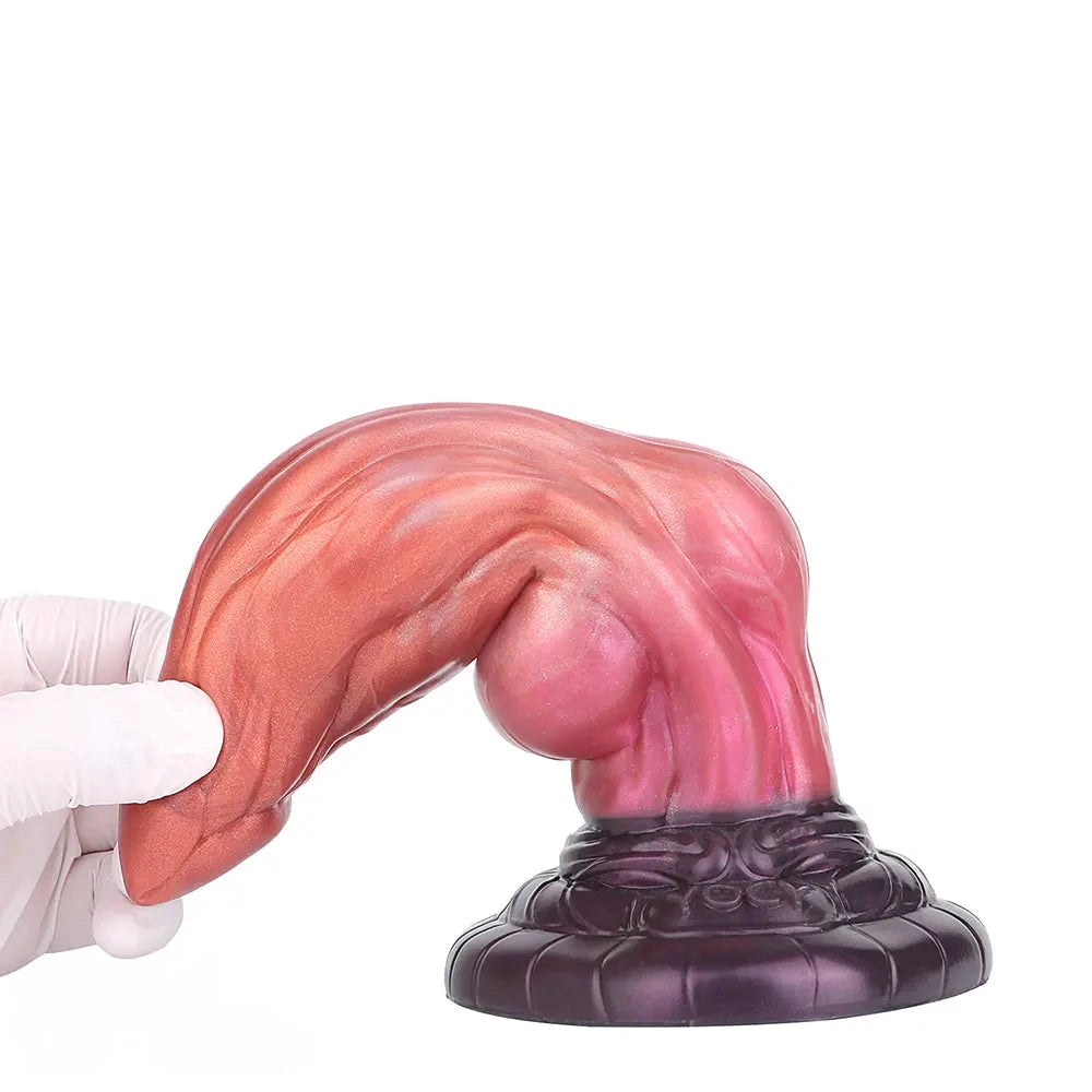 8.26in Wolf Animal Double Layer Silicone Soft Dildo Men Ass Sex Toy