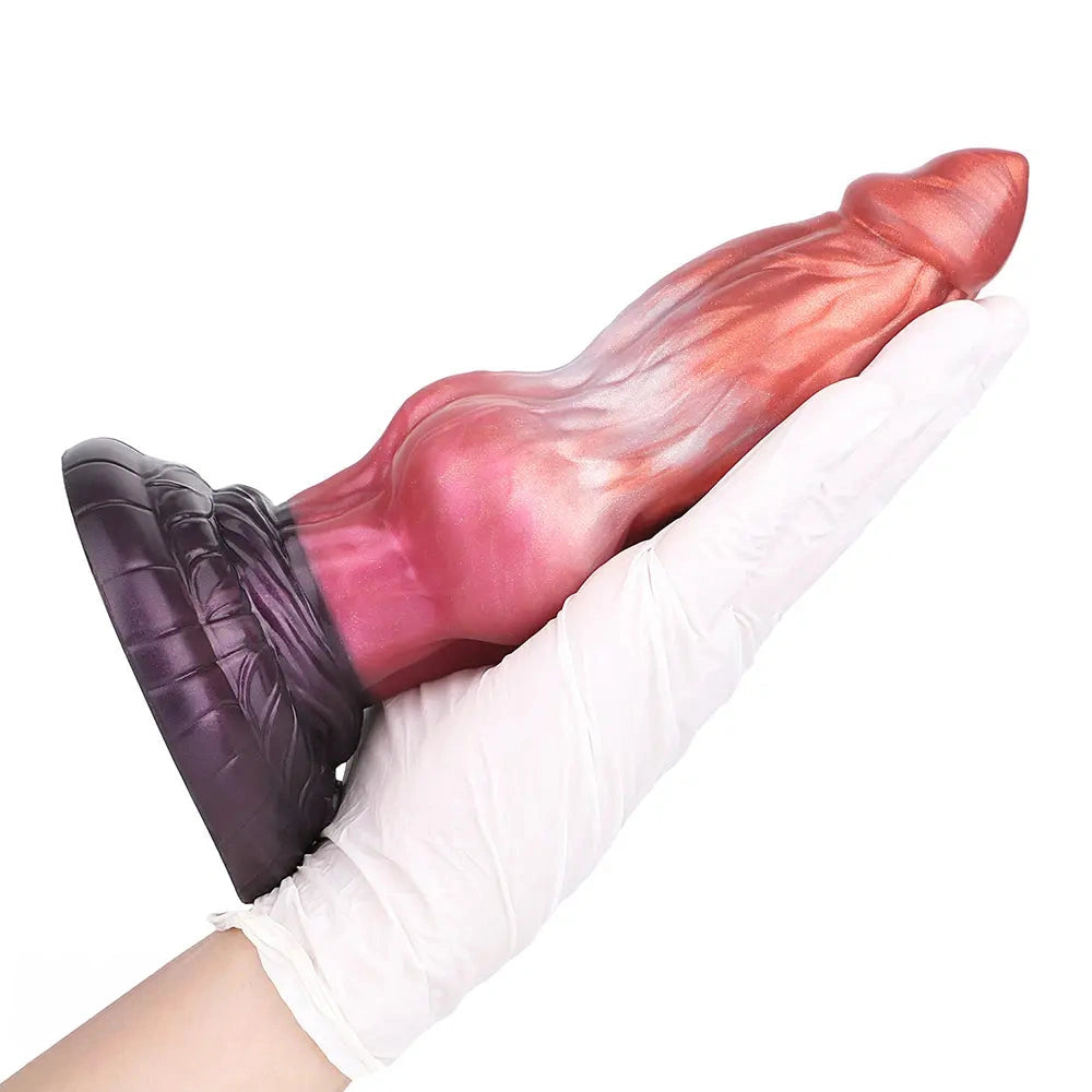 8.26in Wolf Animal Double Layer Silicone Soft Dildo Men Ass Sex Toy