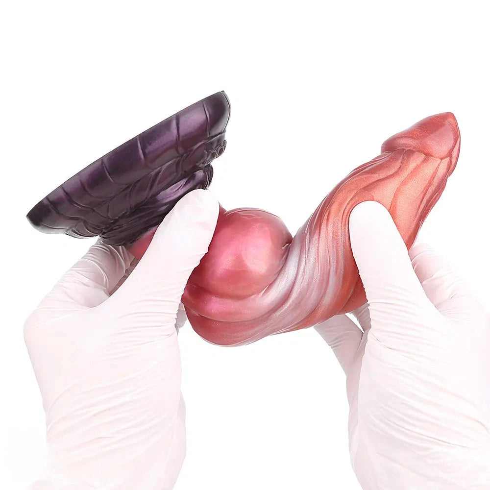 8.26in Wolf Animal Double Layer Silicone Soft Dildo Men Ass Sex Toy