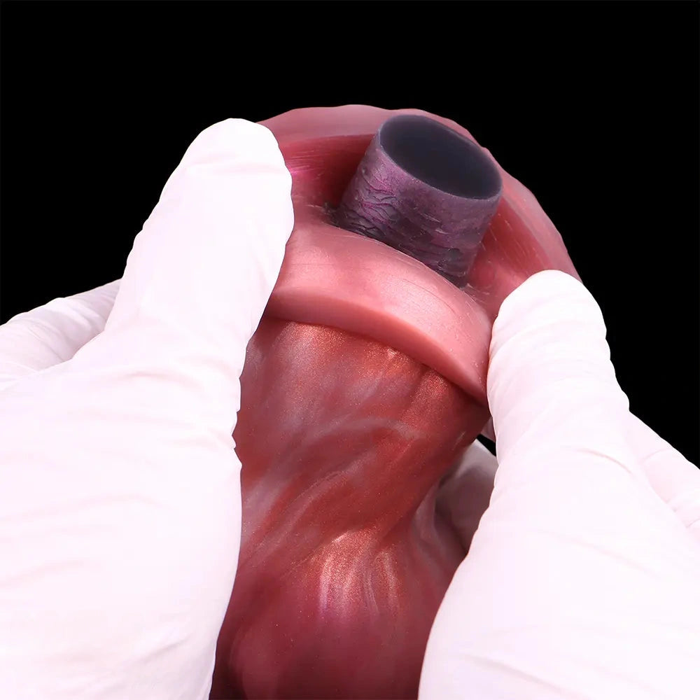 8.26in Wolf Animal Double Layer Silicone Soft Dildo Men Ass Sex Toy