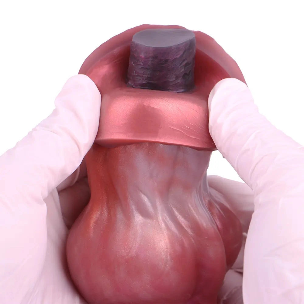 8.26in Wolf Animal Double Layer Silicone Soft Dildo Men Ass Sex Toy