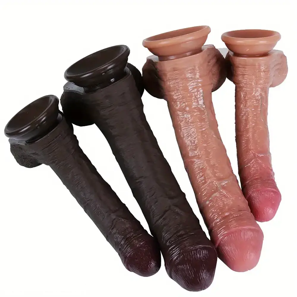 8.27in 10.24in Realistic Silicone Soft Uncut Dildo For Vaginal Sex Toy