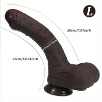 8.27in 10.24in Realistic Silicone Soft Uncut Dildo For Vaginal Sex Toy