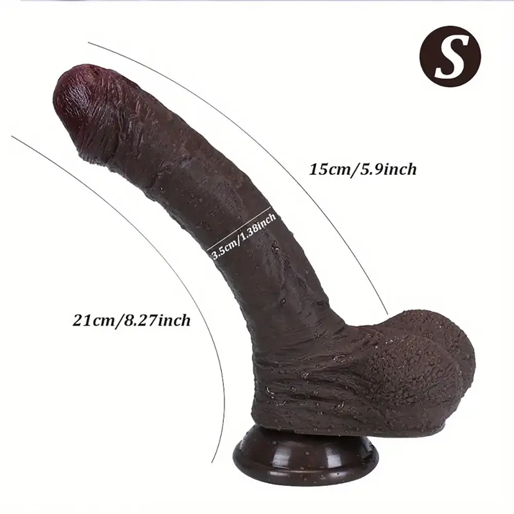 8.27in 10.24in Realistic Silicone Soft Uncut Dildo For Vaginal Sex Toy