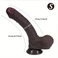 8.27in 10.24in Realistic Silicone Soft Uncut Dildo For Vaginal Sex Toy