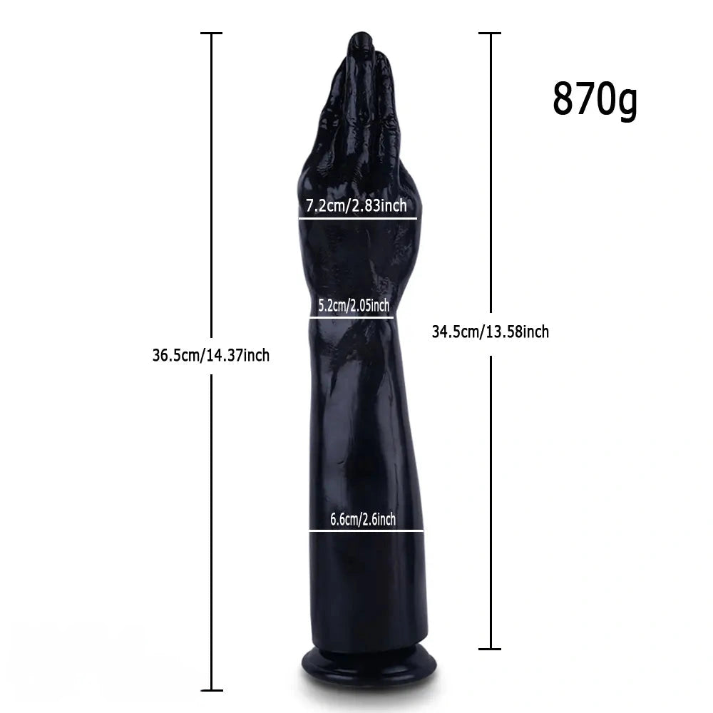 8.27in 13.19in 14.37in Big Hand Fist Thick Dildo For Anal Clit Expansion
