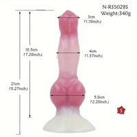 8.27in 9.25in 10.83in Realistic Silicone Big Dog Knot Prostate Dildo
