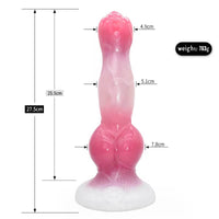 8.27in 9.25in 10.83in Realistic Silicone Big Dog Knot Prostate Dildo