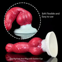 8.27in 9.2in 10.8in Fantasy Dog Cock Silicone Big Knot Soft Women Dildo