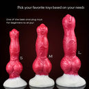 8.27in 9.2in 10.8in Fantasy Dog Cock Silicone Big Knot Soft Women Dildo