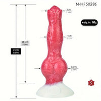 8.27in 9.2in 10.8in Fantasy Dog Cock Silicone Big Knot Soft Women Dildo