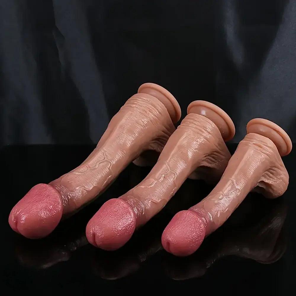 8.27in 9.45in 11.02in Realistic Big Silicone Soft Dildo For Female Pleasure