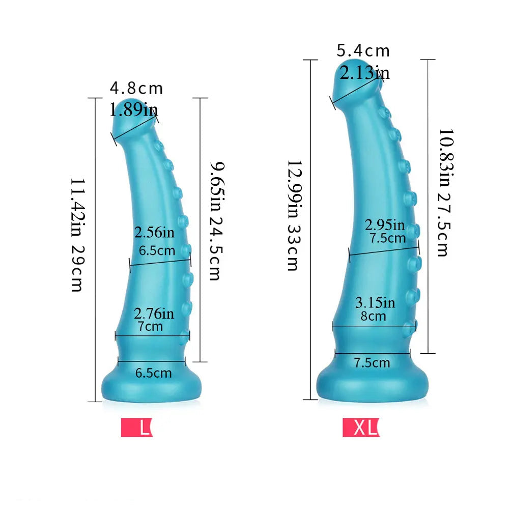 8.27in 9.84in 11.42in 12.99in Silicone Octopus Tentacle Large Dildo