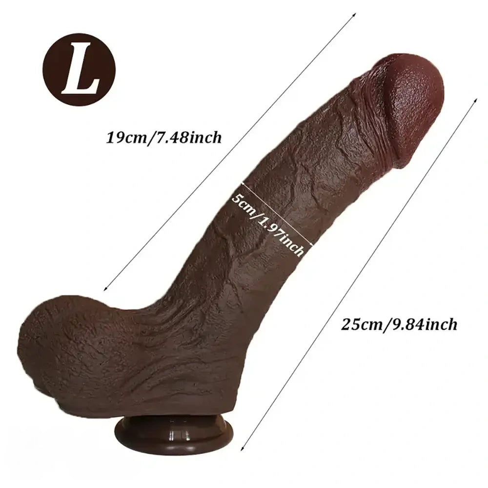 8.27in 9.84in Realistic Liquid Silicone Big Flexible Dildo For Women