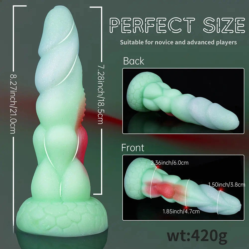 8.27in Animal Alien Liquid Silicone Monster Dildo Masturbator Erotic Tool