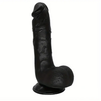 8.27in Big Black Dildo Sex Toy Masturbator For Women Men Masturbator