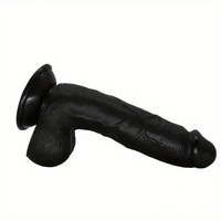 8.27in Big Black Dildo Sex Toy Masturbator For Women Men Masturbator
