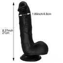 8.27in Big Black Dildo Sex Toy Masturbator For Women Men Masturbator
