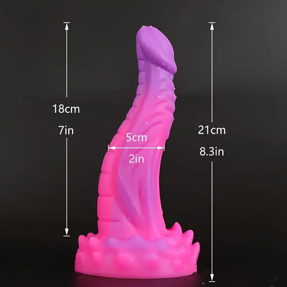 8.27in Big Soft Silicone Dragon Monster Dildo For Women Couples Orgasm
