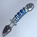 8.27in Clear Jelly Real Glass Crystal Cock Dildo For G-Spot Vaginal Sex