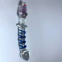 8.27in Clear Jelly Real Glass Crystal Cock Dildo For G-Spot Vaginal Sex