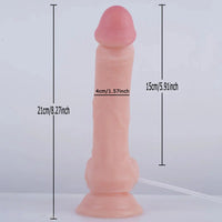 8.27in Ejaculating Dildo With Strong Suction Cup Sex Toy For Woman