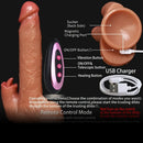8.27in Electric Silicone Massager with Heat Vibrating Dildo For Hands-Free Play