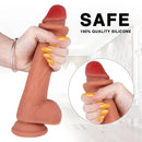 8.27in Flesh Real Uncut Dildo With Lifelike Foreskin Sex Toy