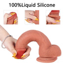 8.27in Flesh Real Uncut Dildo With Lifelike Foreskin Sex Toy