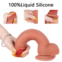 8.27in Flesh Real Uncut Dildo With Lifelike Foreskin Sex Toy