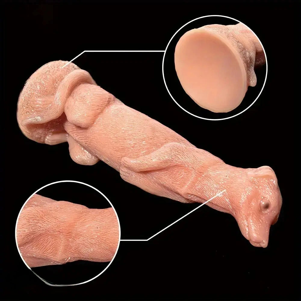 8.27in kangaroo Animal Silicone Soft Big Dildo Fantasy Odd Sex Toy For Adults